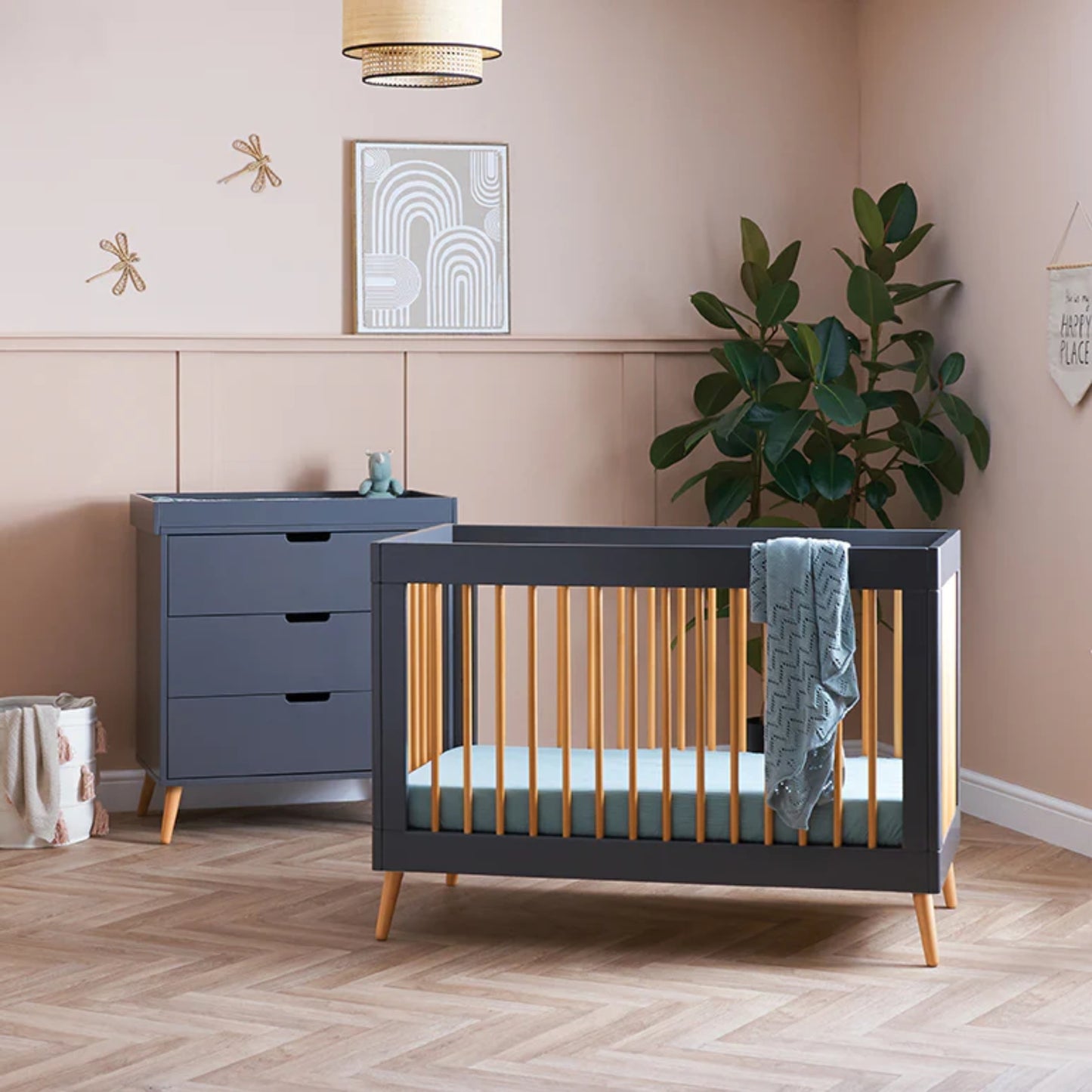 Obaby Maya Mini 2 Piece Room Set - Slate - Dreamy Nursery