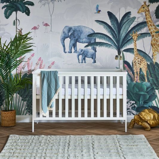 Obaby Evie Cot Bed - White - Dreamy Nursery