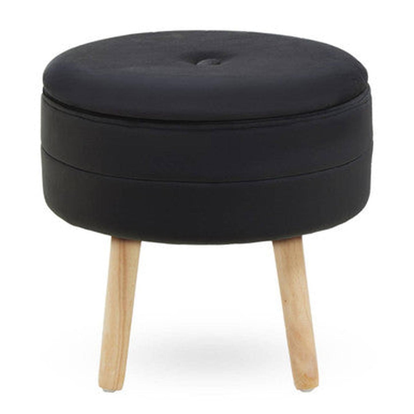 Orsina Ivy Velvet Stool - Black