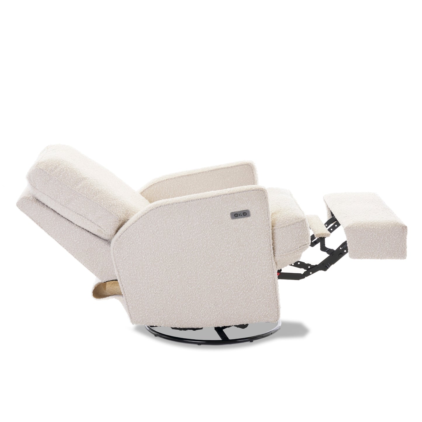 Obaby Madison Electric Swivel Glider Recliner Chair - Bouclé Style