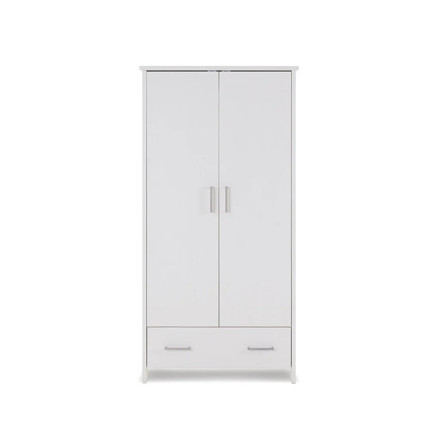 Obaby Nika Double Wardrobe - White Wash