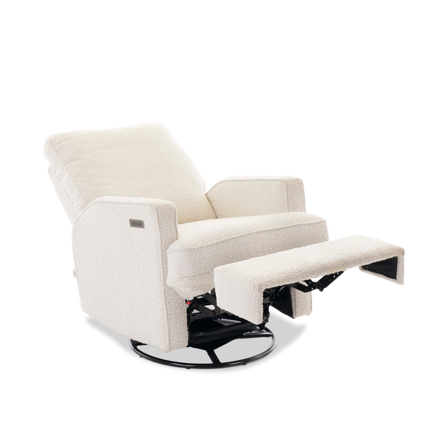 Obaby Madison Electric Swivel Glider Recliner Chair - Bouclé Style