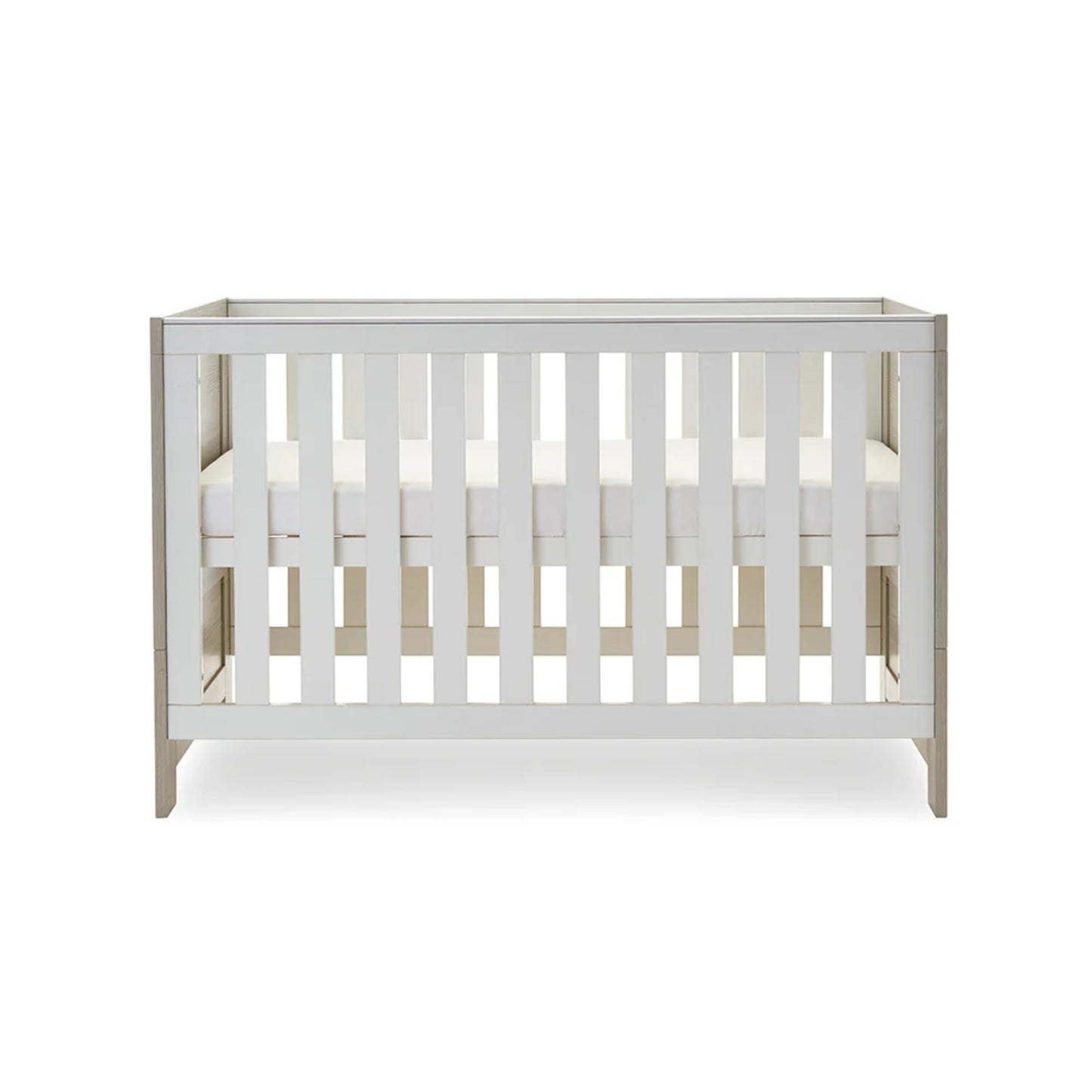 Obaby Nika Cot Bed - Grey Wash & White