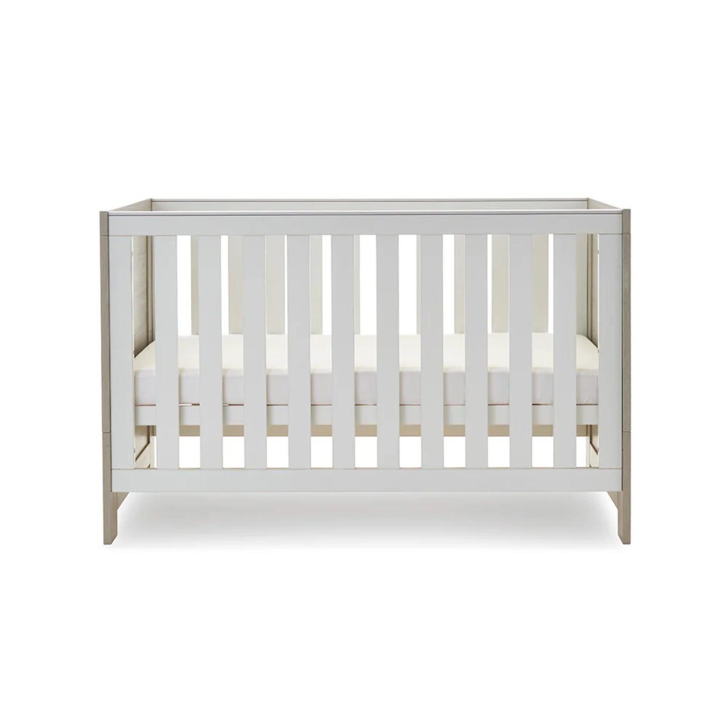 Obaby Nika Cot Bed - Grey Wash & White