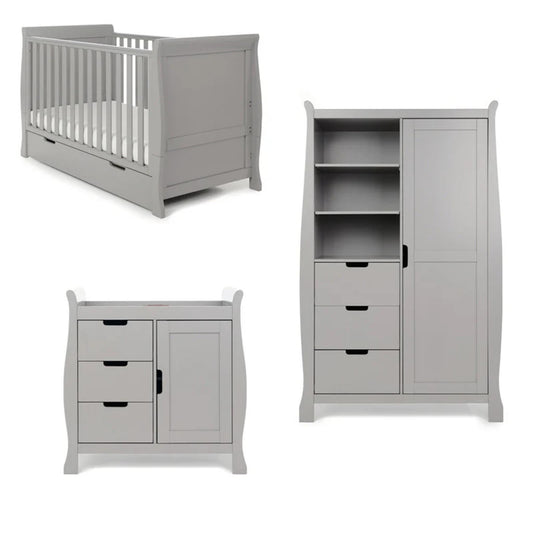 Obaby Stamford Classic 3 Piece Room Set - Warm Grey