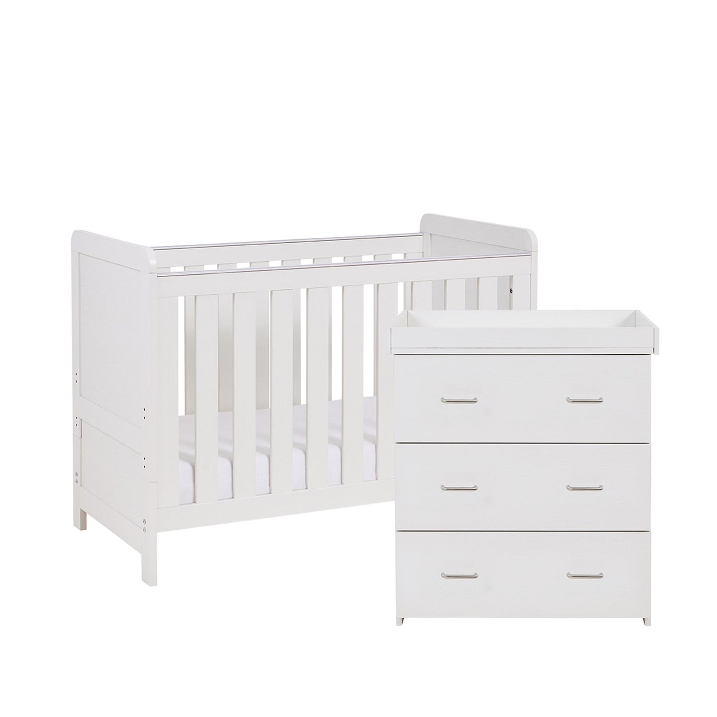 Babymore Caro Mini 2 Piece Room Set - White Wash-Dreamy Nursery