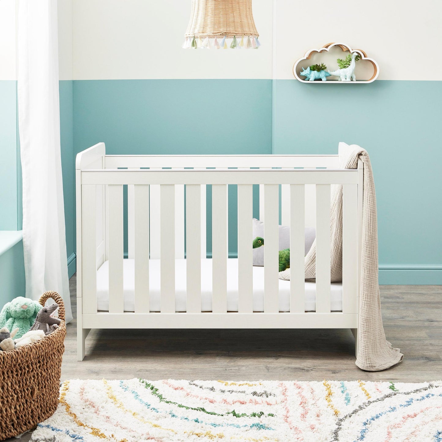 Babymore Caro Mini 3 Piece Room Set - White Wash-Dreamy Nursery