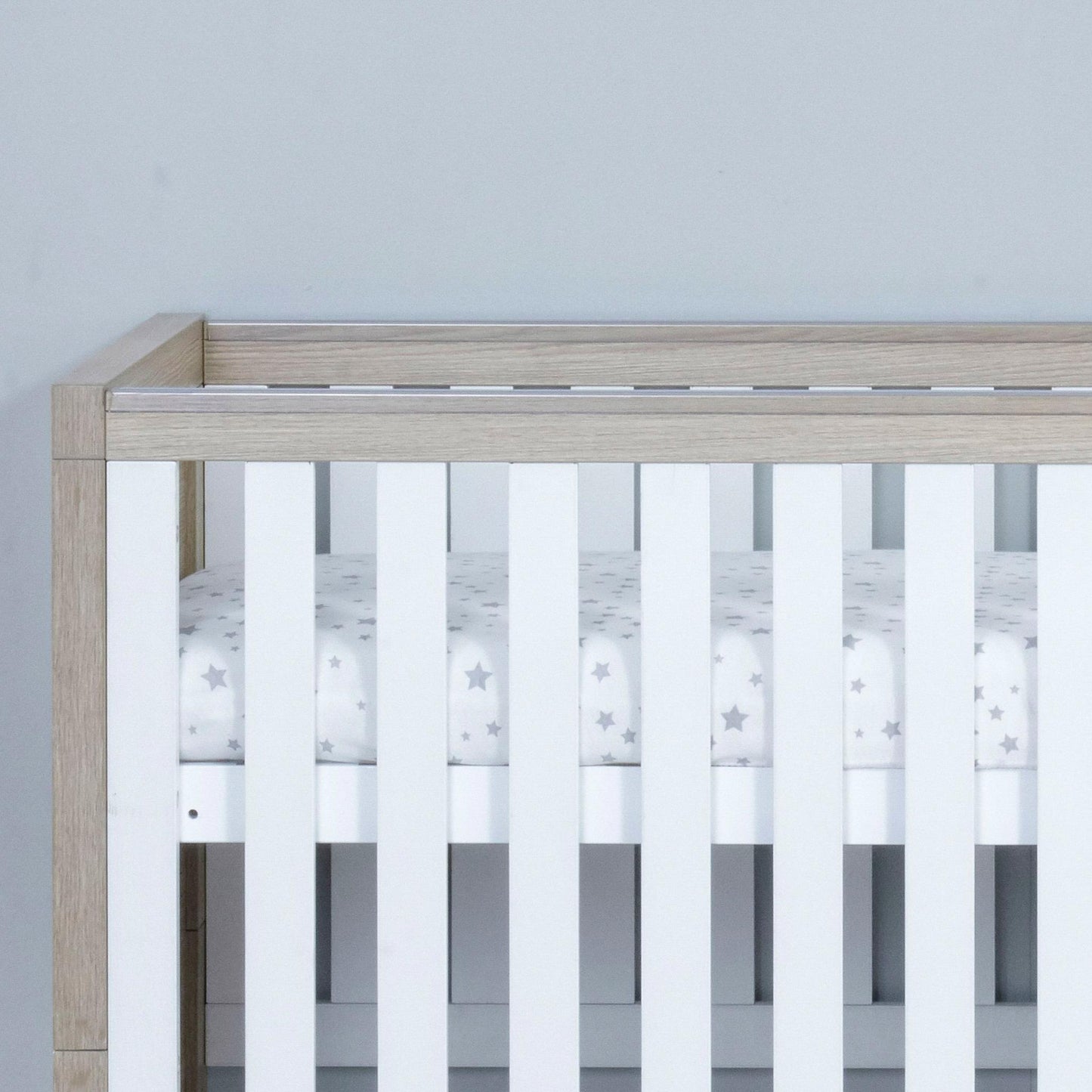 Babymore Veni 2 Piece Nursery Room Set (with under-cot storage) - White & Oak-Dreamy Nursery