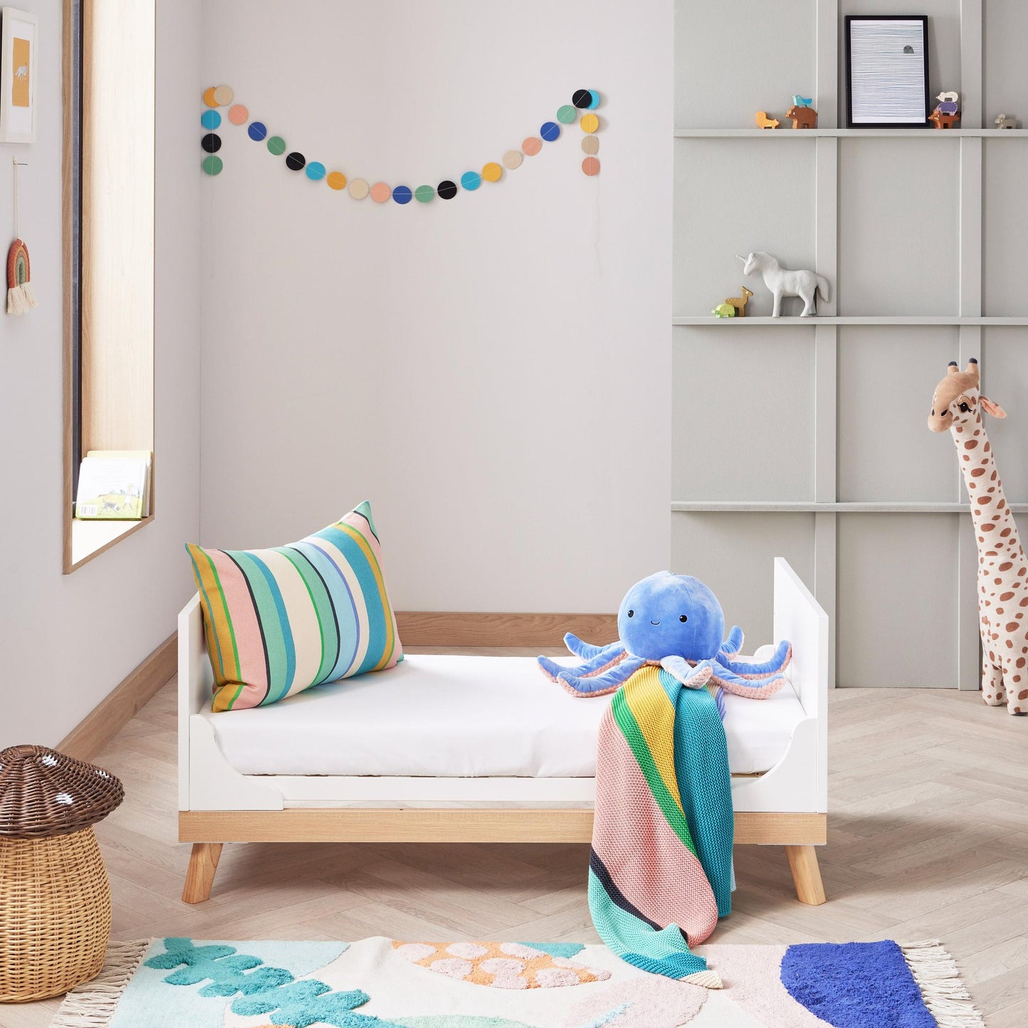 Babymore Mona Mini 3 Piece Nursery Room Set - White-Dreamy Nursery