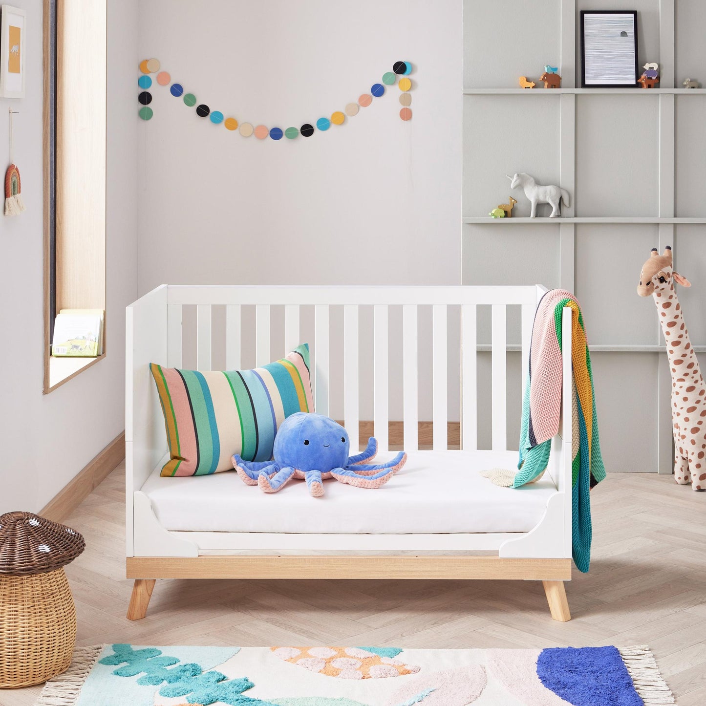 Babymore Mona Mini 3 Piece Nursery Room Set - White-Dreamy Nursery