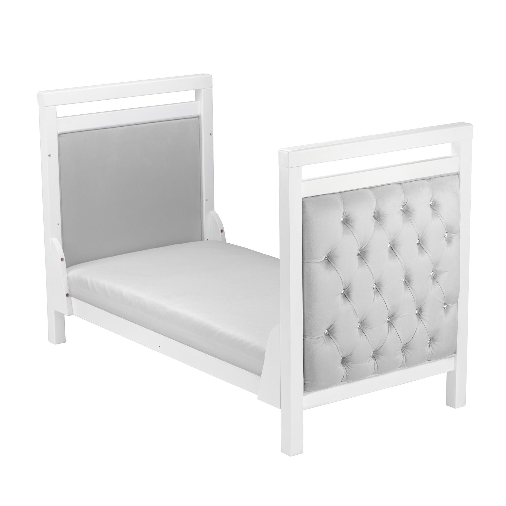 Babymore Velvet Deluxe 3 Piece Nursery Room Set - White-Dreamy Nursery