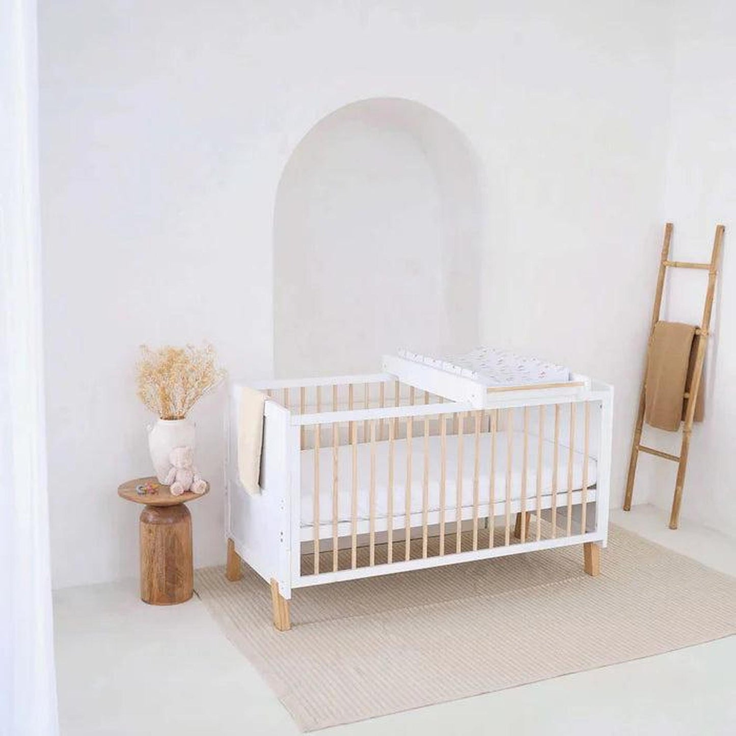 Clair De Lune Essentials Cot Top Changer - White-Dreamy Nursery