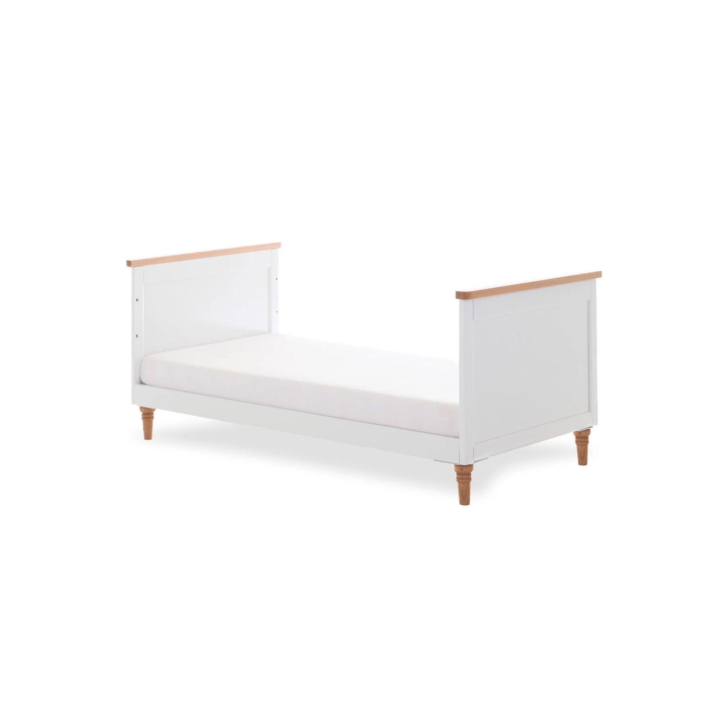 Obaby Orla Cot Bed - White with Oak-Dreamy Nursery