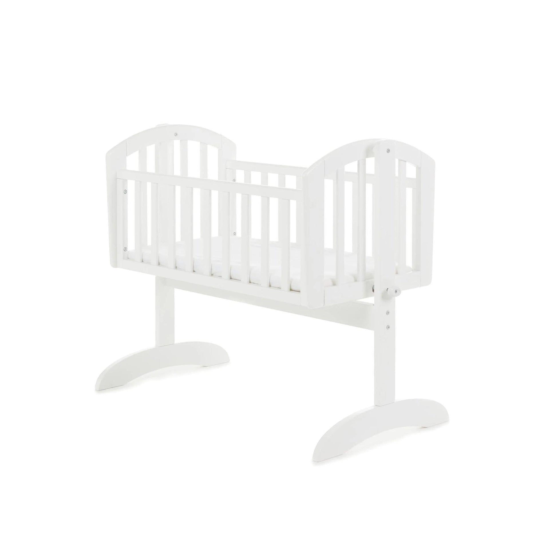 Obaby Sophie Swinging Crib - White-Dreamy Nursery