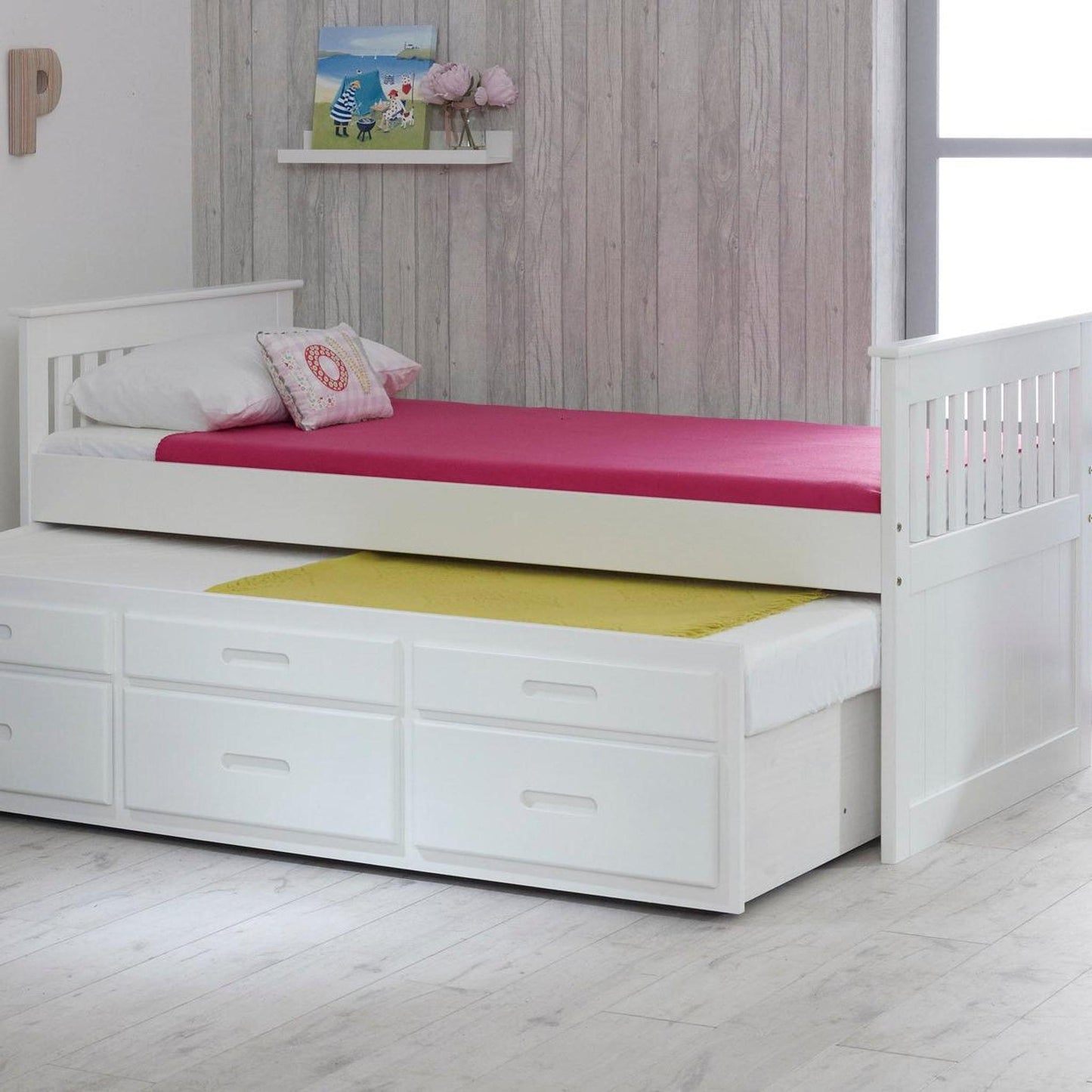 Amani Captains Underbed - White-Dreamy Nursery