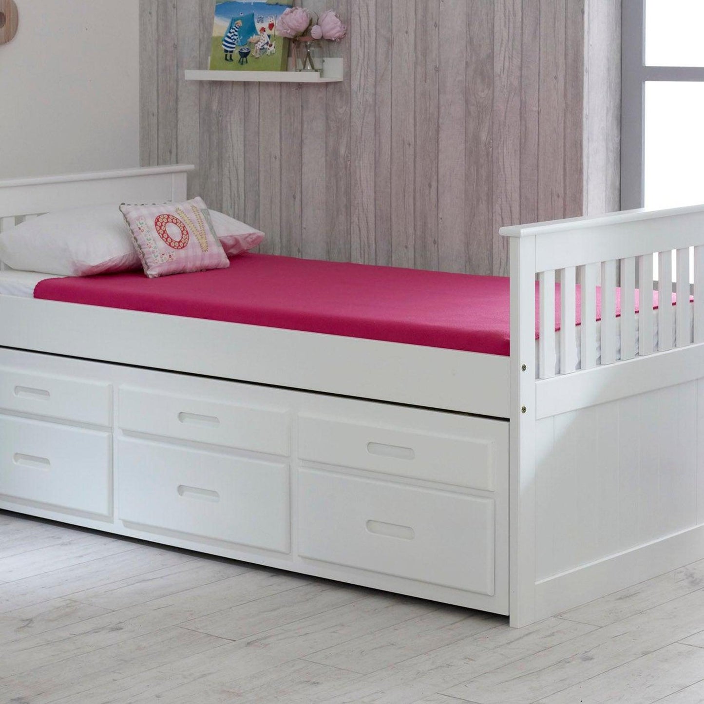 Amani Captains Underbed - White-Dreamy Nursery