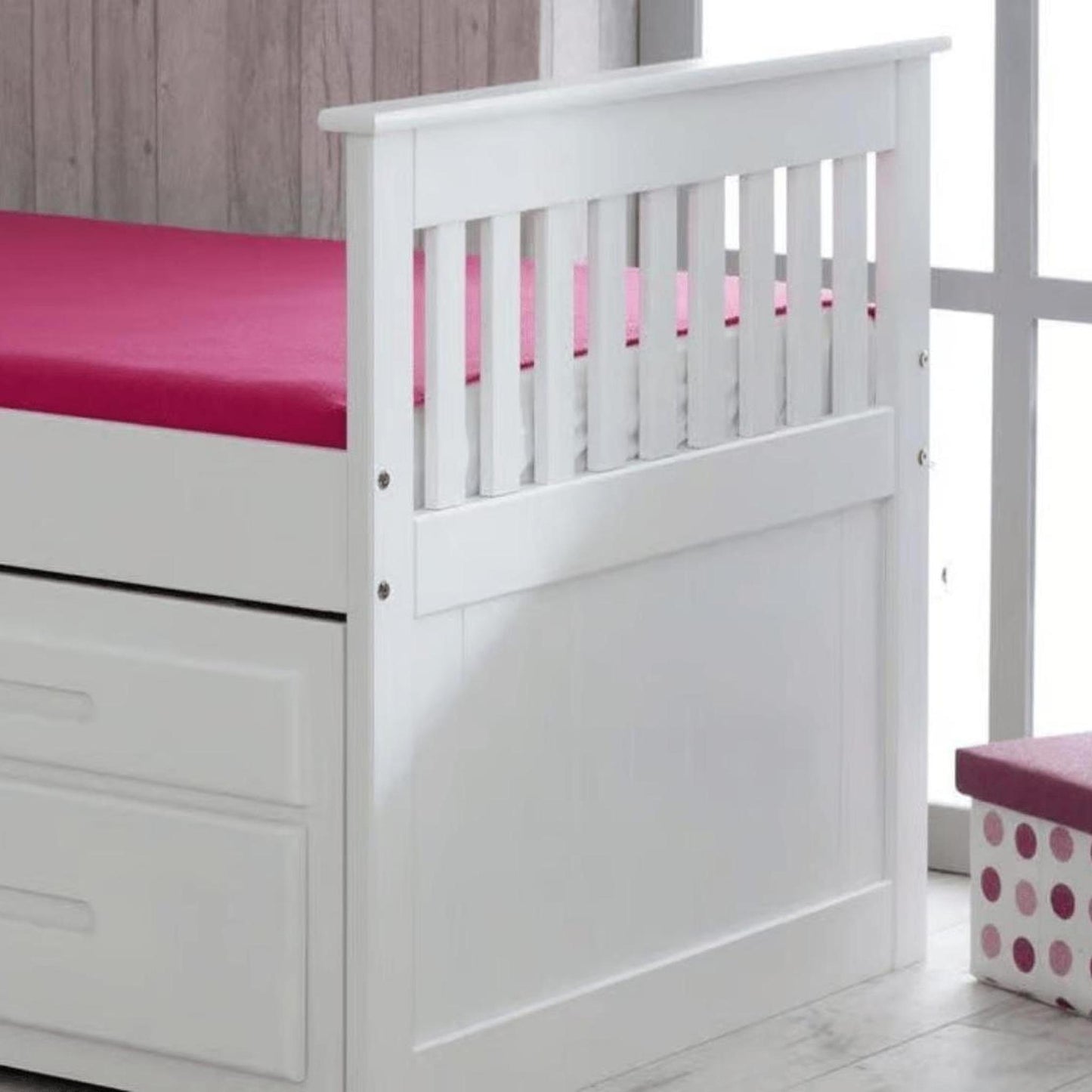 Amani Captains Underbed - White-Dreamy Nursery