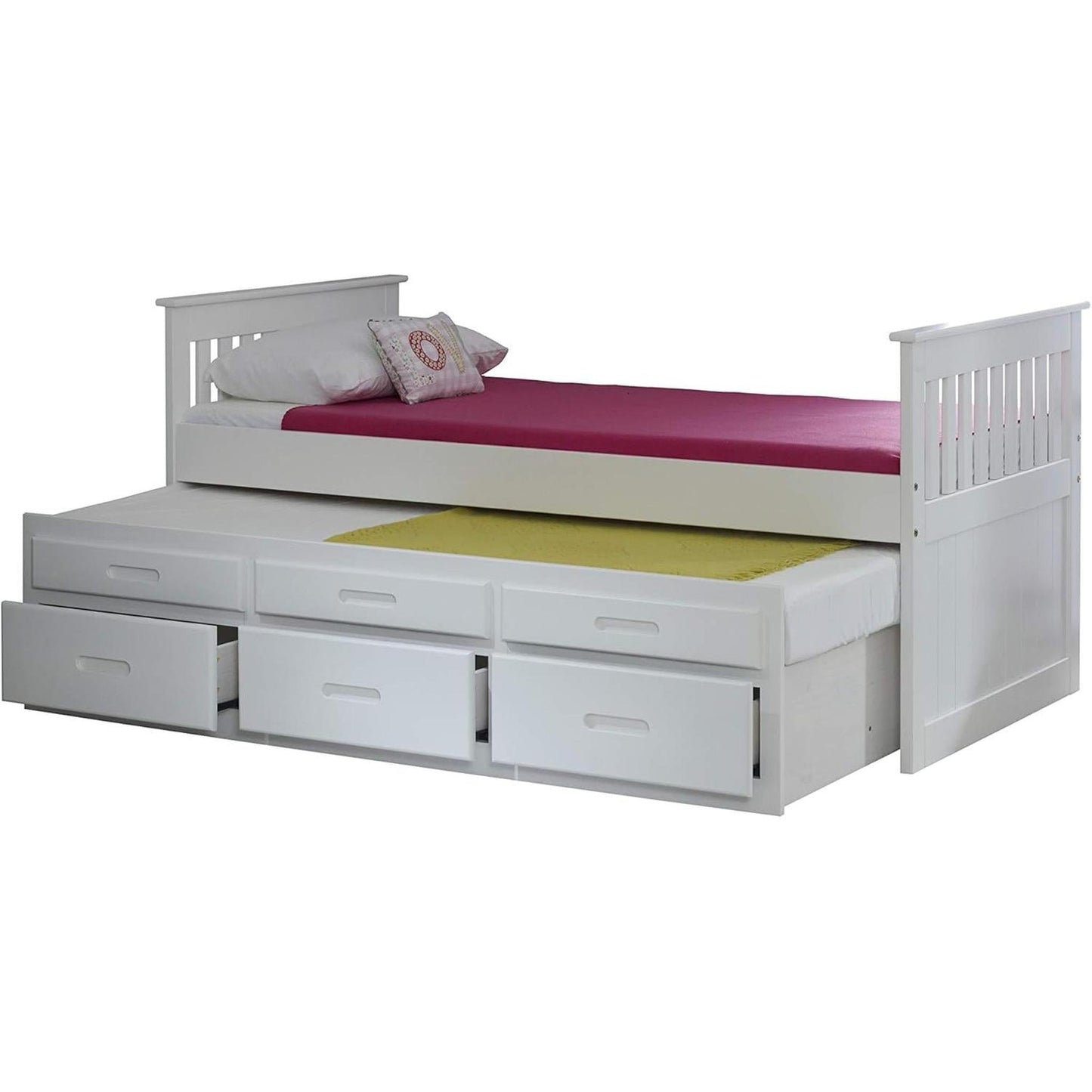 Amani Captains Underbed - White-Dreamy Nursery