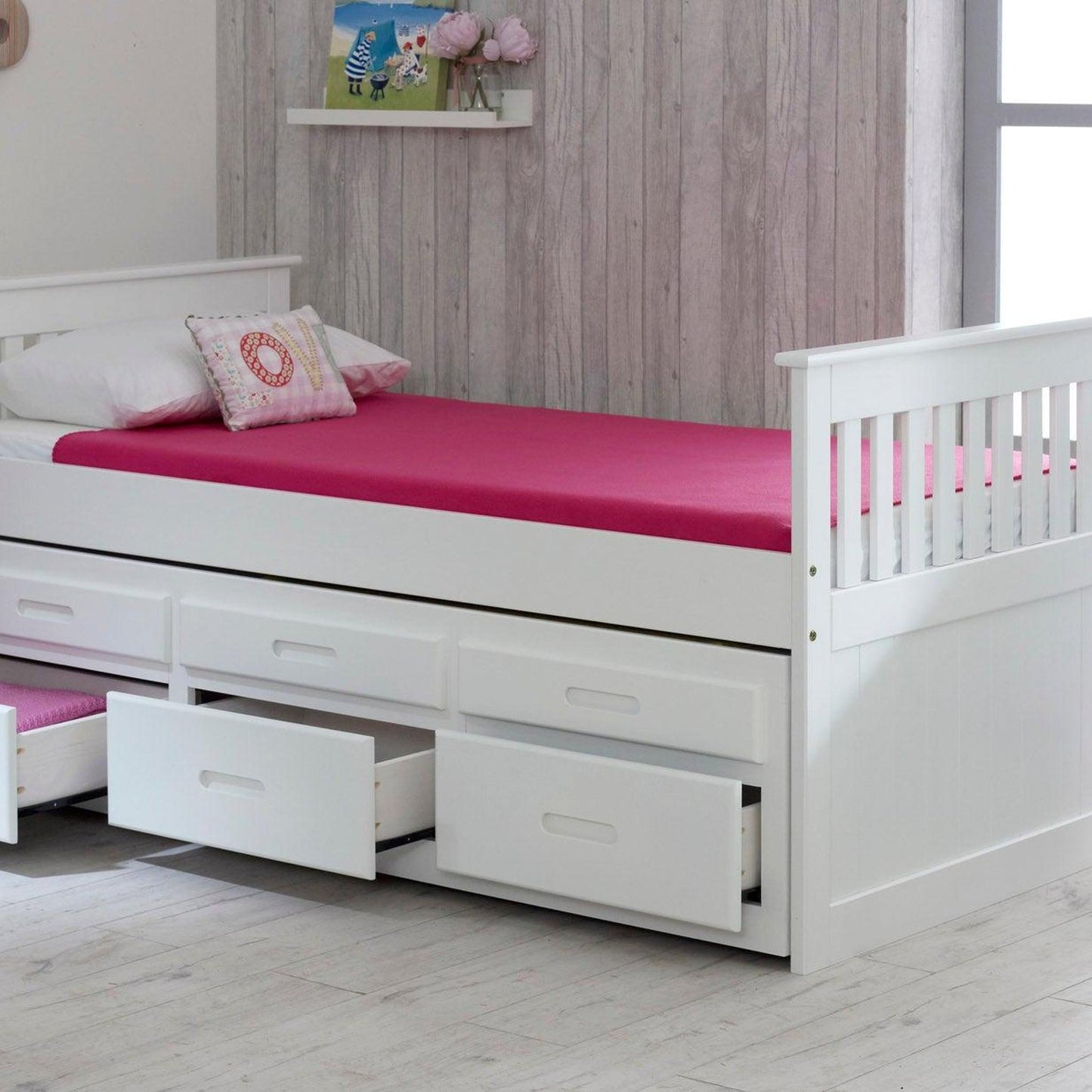 Amani Captains Underbed - White-Dreamy Nursery