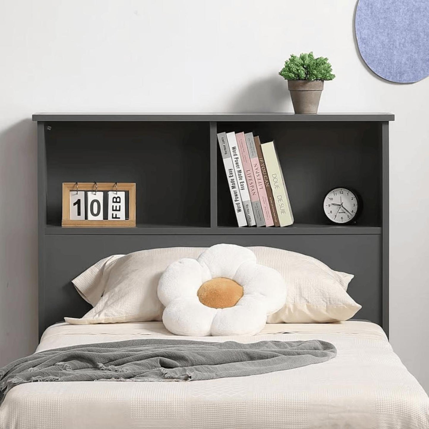 Amani Easton Single Shelf Bed - Grey-Dreamy Nursery