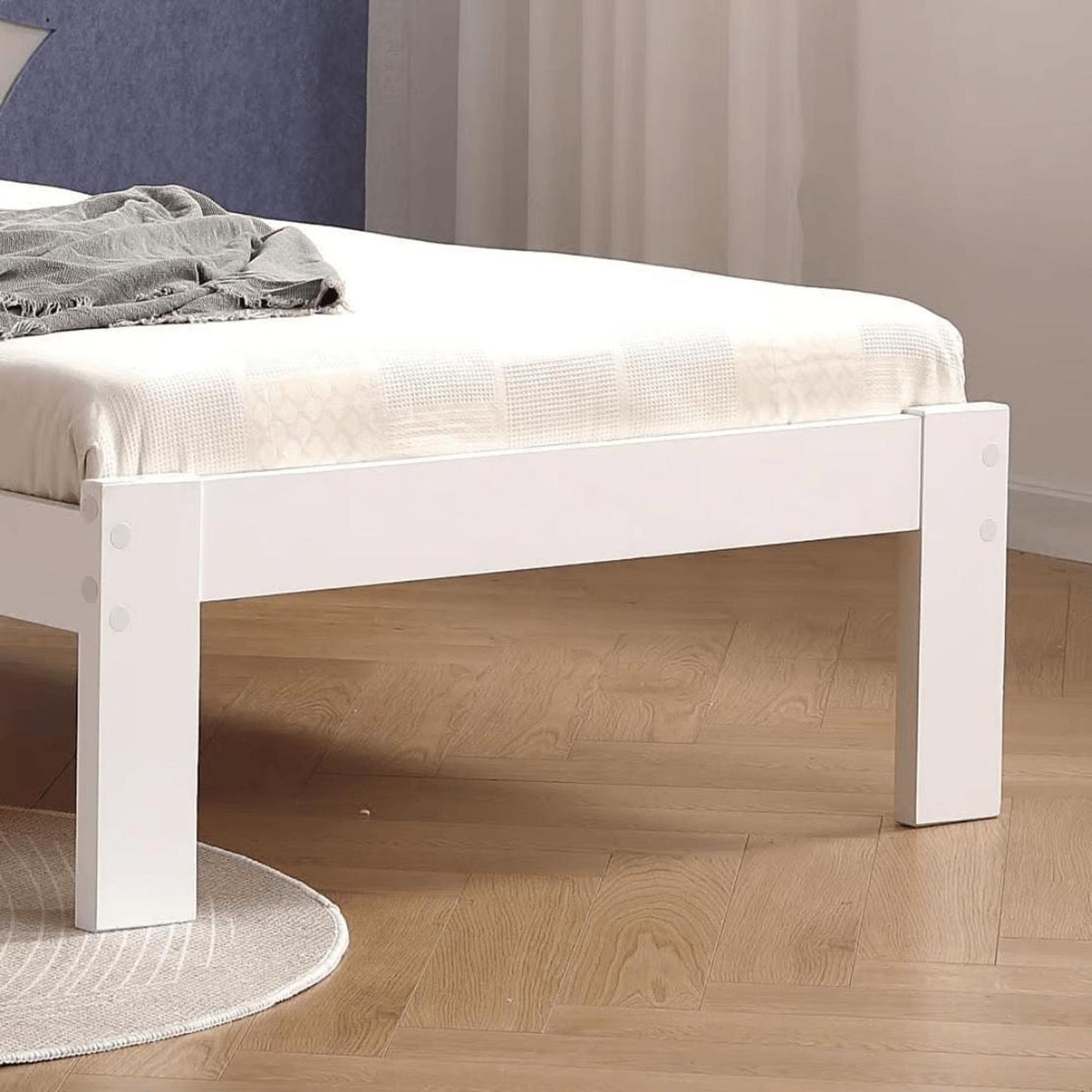 Amani Easton Single Shelf Bed - White-Dreamy Nursery