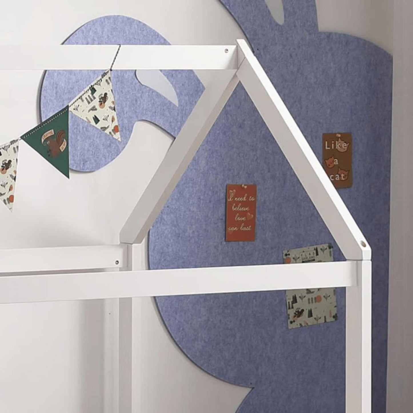 Amani Ely Montessori Style House Bed - White-Dreamy Nursery