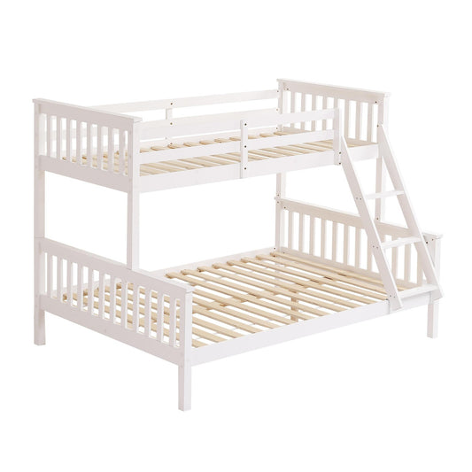 Amani Hannah Triple Bunk Bed - White (3ft over 4ft)-Dreamy Nursery