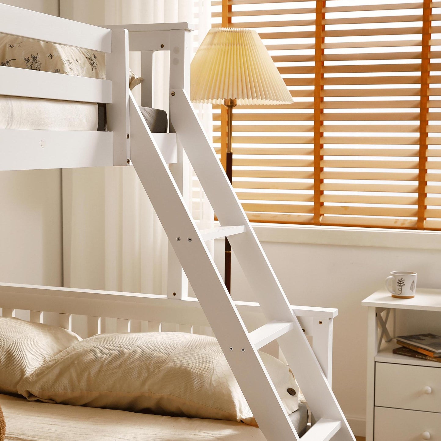 Amani Hannah Triple Bunk Bed - White (3ft over 4ft)-Dreamy Nursery