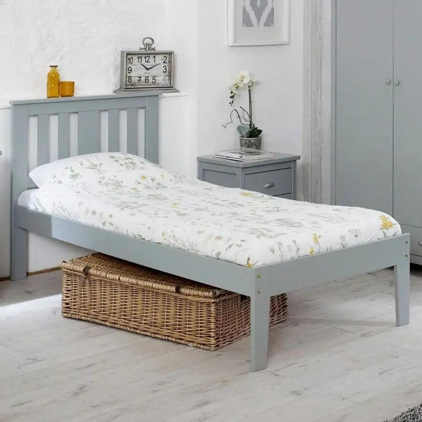 Amani Kingston Single Bed - Grey-Dreamy Nursery