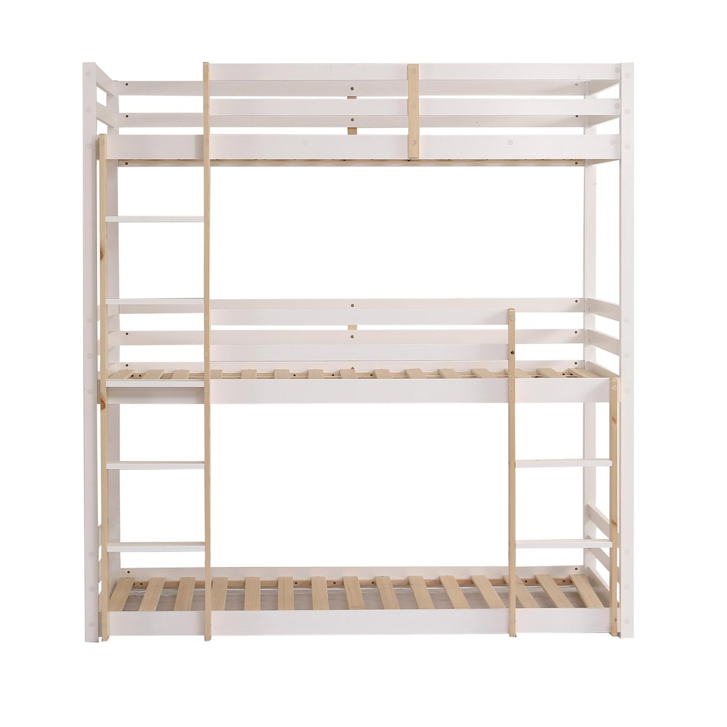 Amani Lydia Triple Bunk Bed - White-Dreamy Nursery