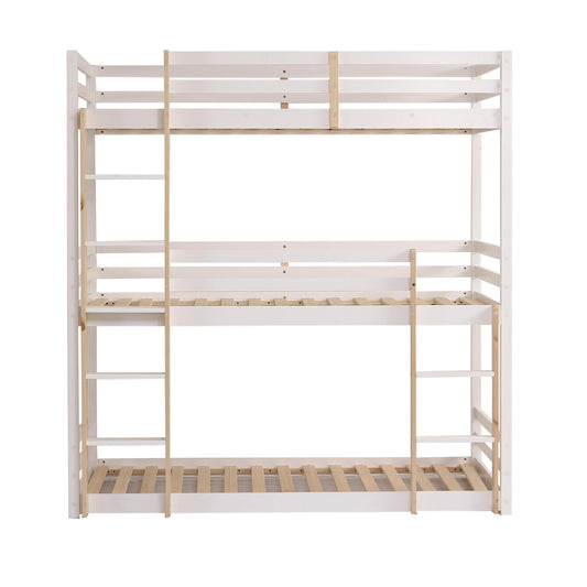 Amani Lydia Triple Bunk Bed - White-Dreamy Nursery