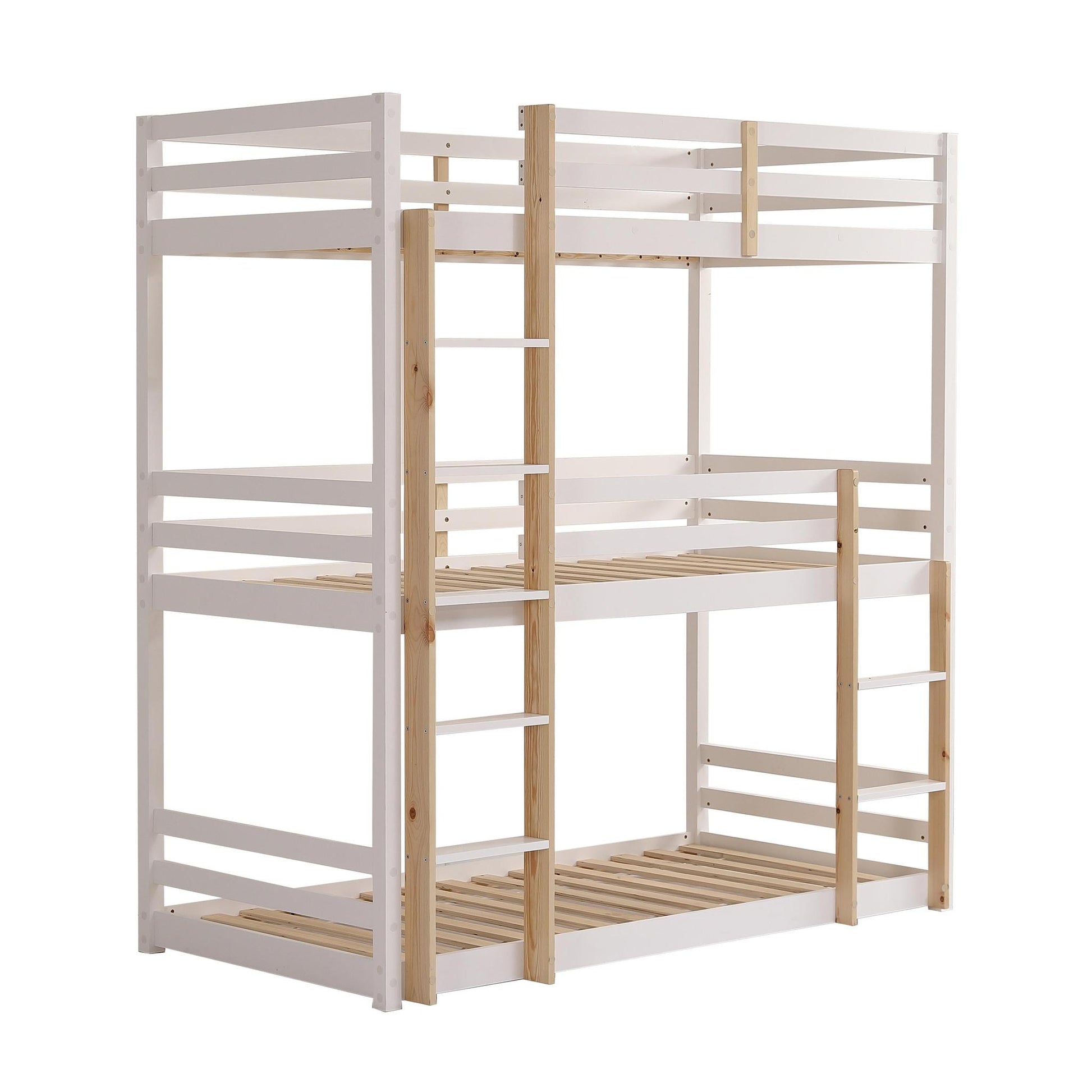Amani Lydia Triple Bunk Bed - White-Dreamy Nursery