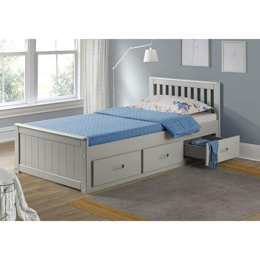 Amani Mission Single Bed - Grey-Dreamy Nursery