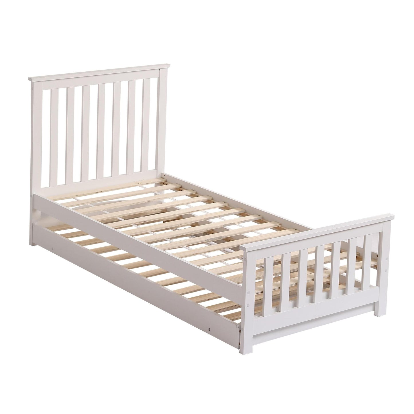 Amani Oxford Single Bed - White-Dreamy Nursery