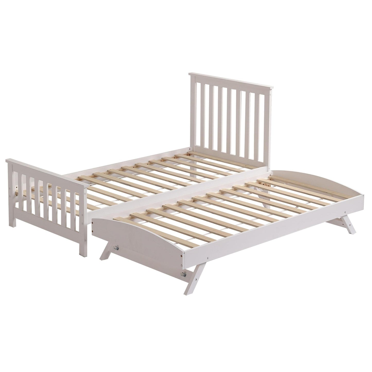 Amani Oxford Single Bed - White-Dreamy Nursery
