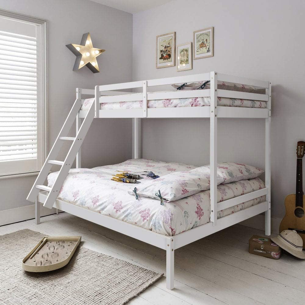 Amani Surrey Triple Bunk Bed - White (3ft over 4ft)-Dreamy Nursery