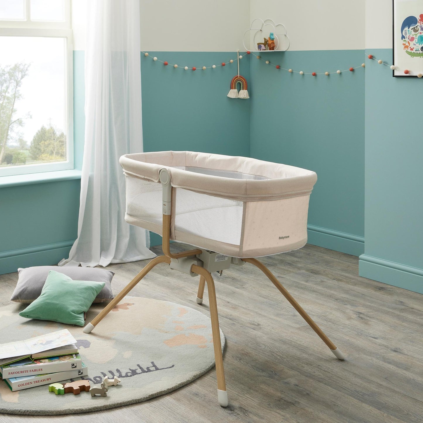 Babymore Air Motion Gliding Crib – Cream-Dreamy Nursery