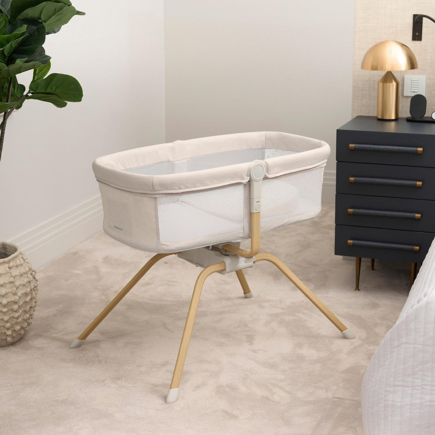 Babymore Air Motion Gliding Crib – Cream-Dreamy Nursery
