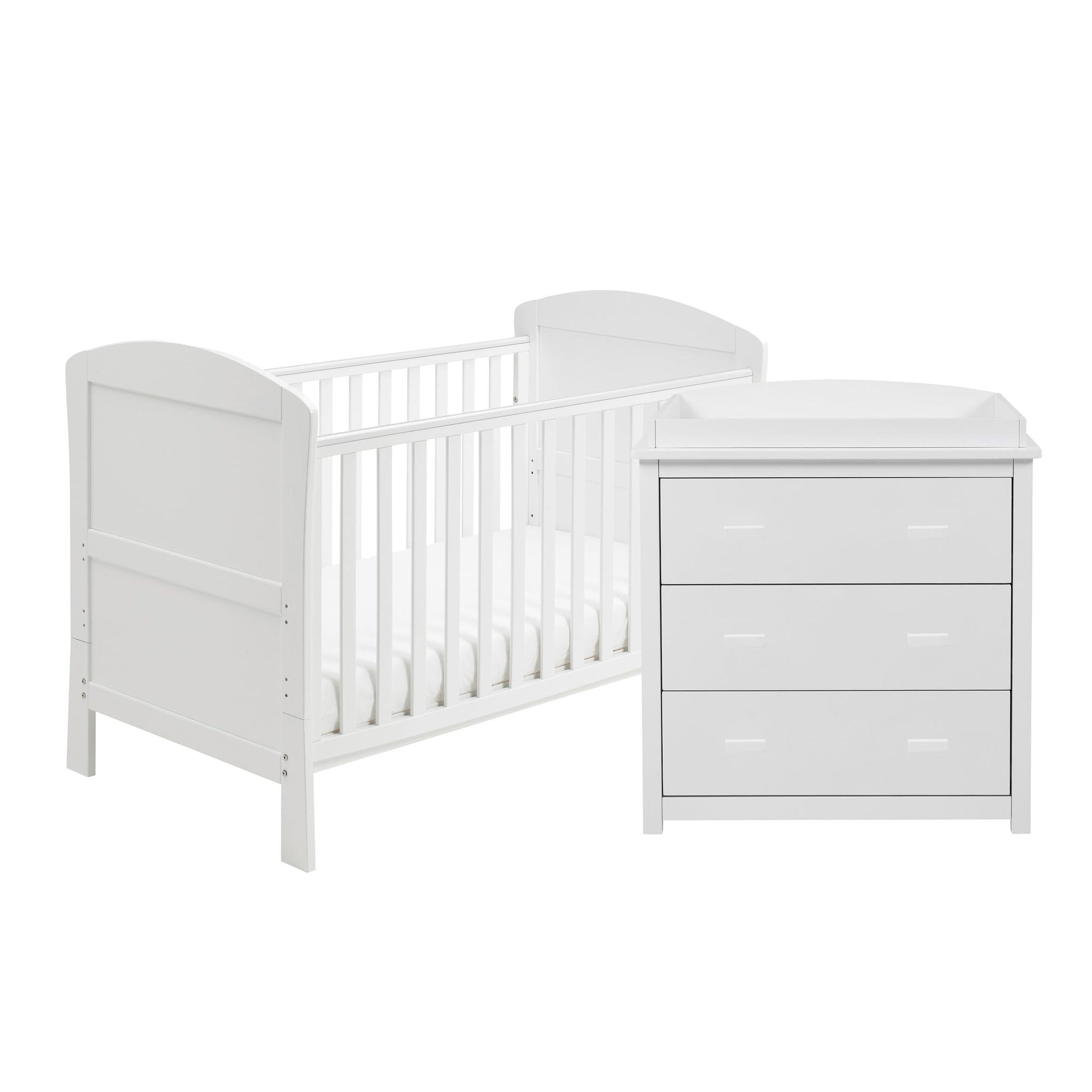 Babymore Aston 2 Piece Nursery Room Set - White-Dreamy Nursery