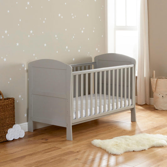 Babymore Aston Drop Side Cot Bed – Grey-Dreamy Nursery