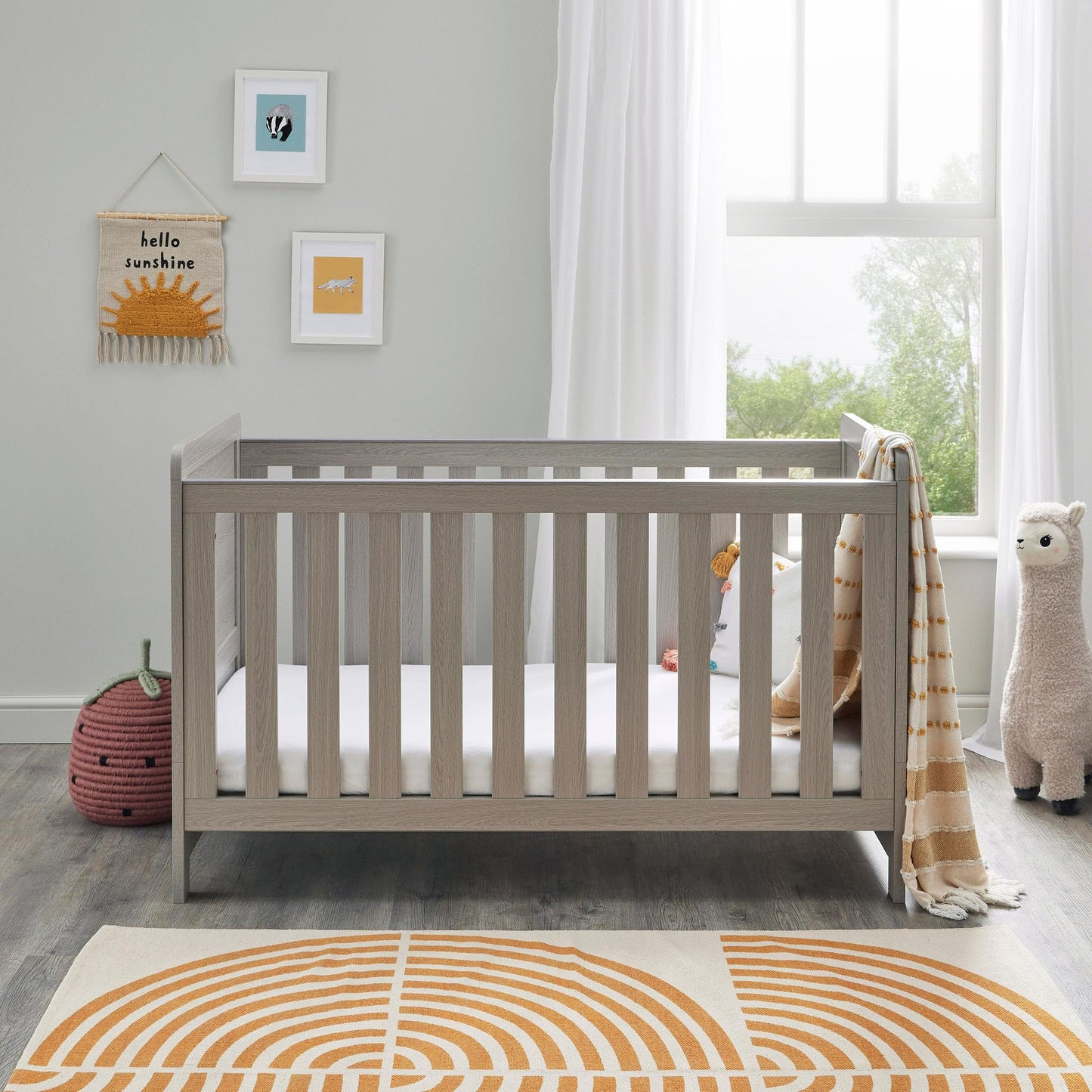 Babymore Caro Cot Bed – Grey Wash-Dreamy Nursery