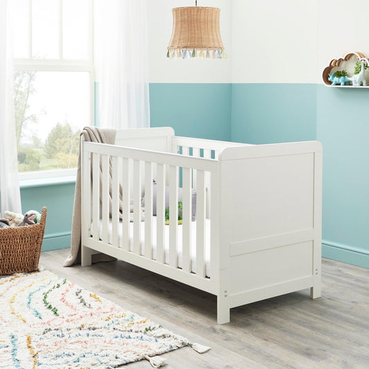 Babymore Caro Cot Bed – White Wash-Dreamy Nursery