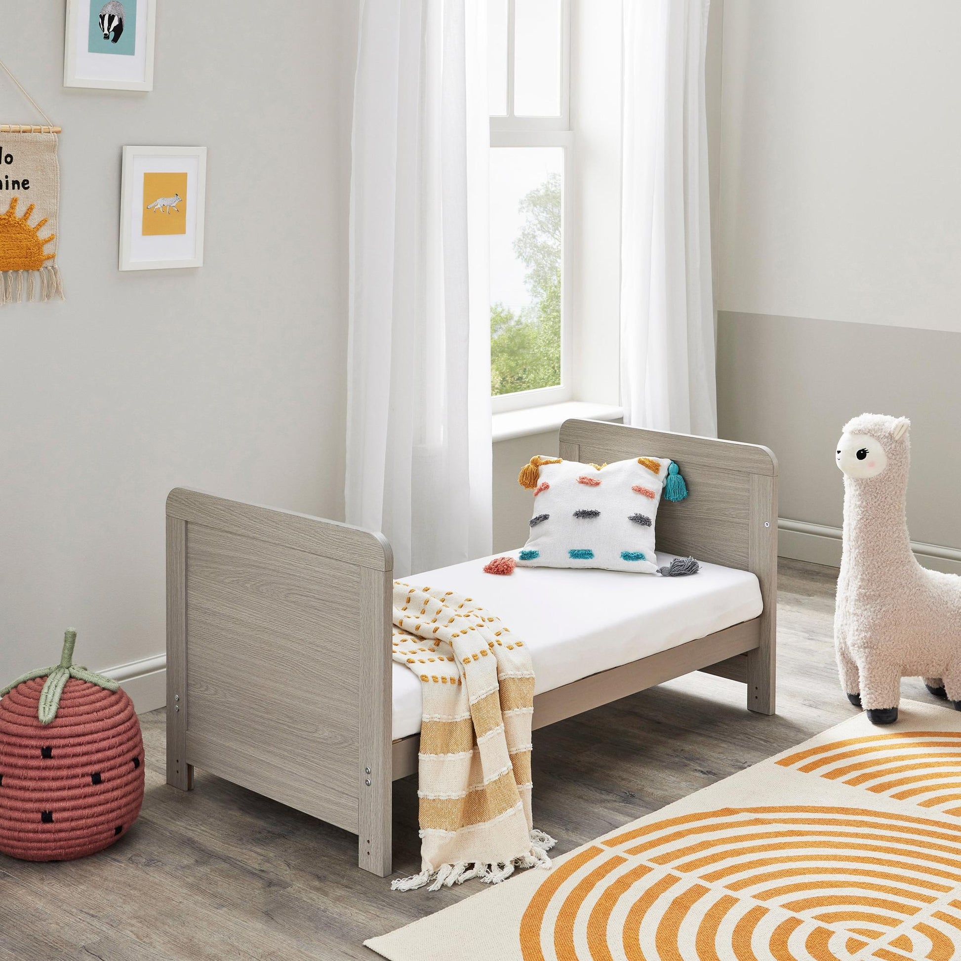 Babymore Caro Mini Cot Bed - Grey Wash-Dreamy Nursery