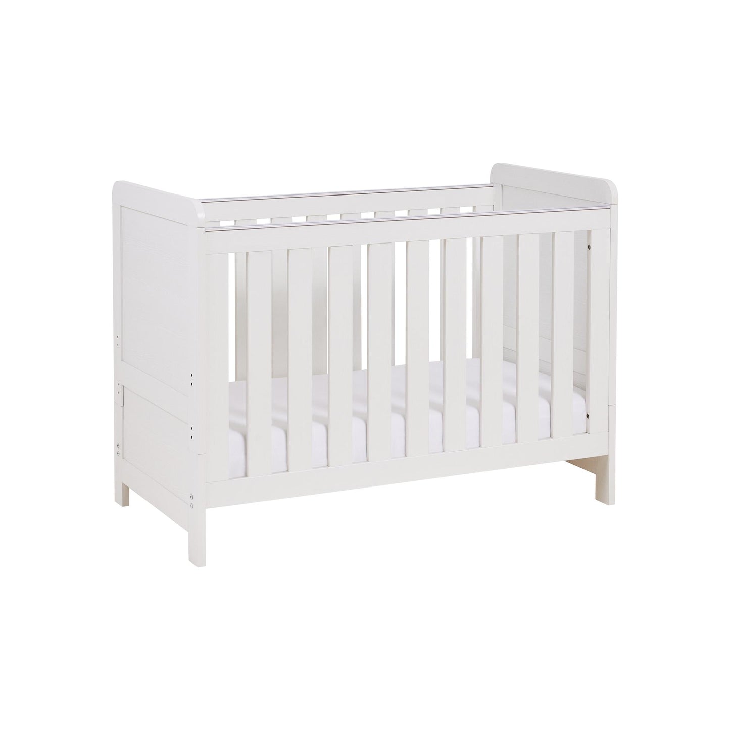 Babymore Caro Mini Cot Bed - White Wash-Dreamy Nursery