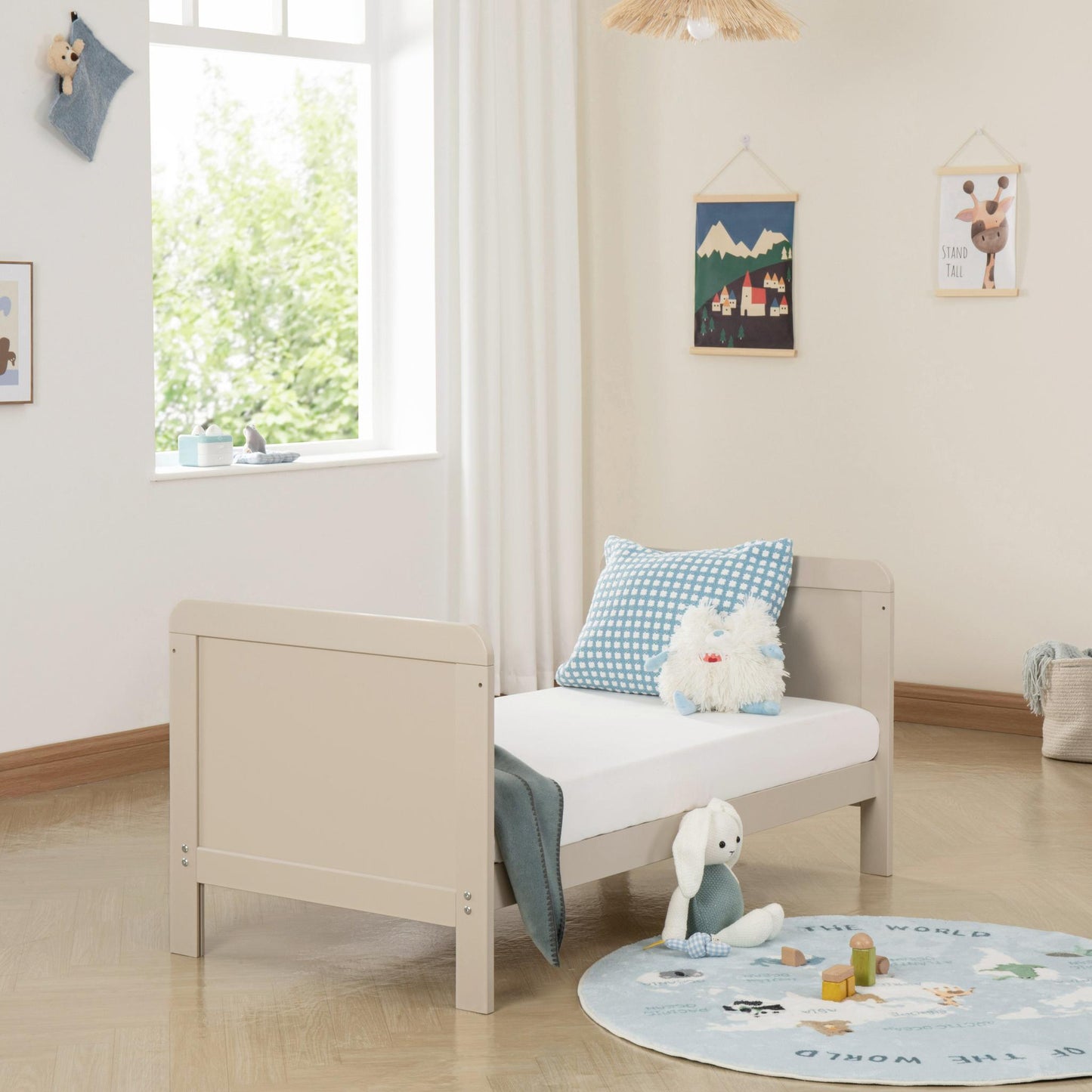 Babymore Caro Urban Mini Cot Bed - Cashmere-Dreamy Nursery