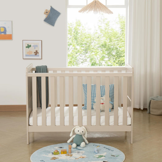Babymore Caro Urban Mini Cot Bed - Cashmere-Dreamy Nursery
