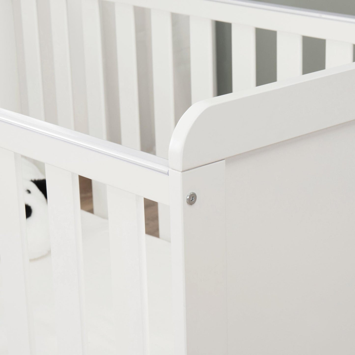 Babymore Caro Urban Mini Cot Bed - White-Dreamy Nursery