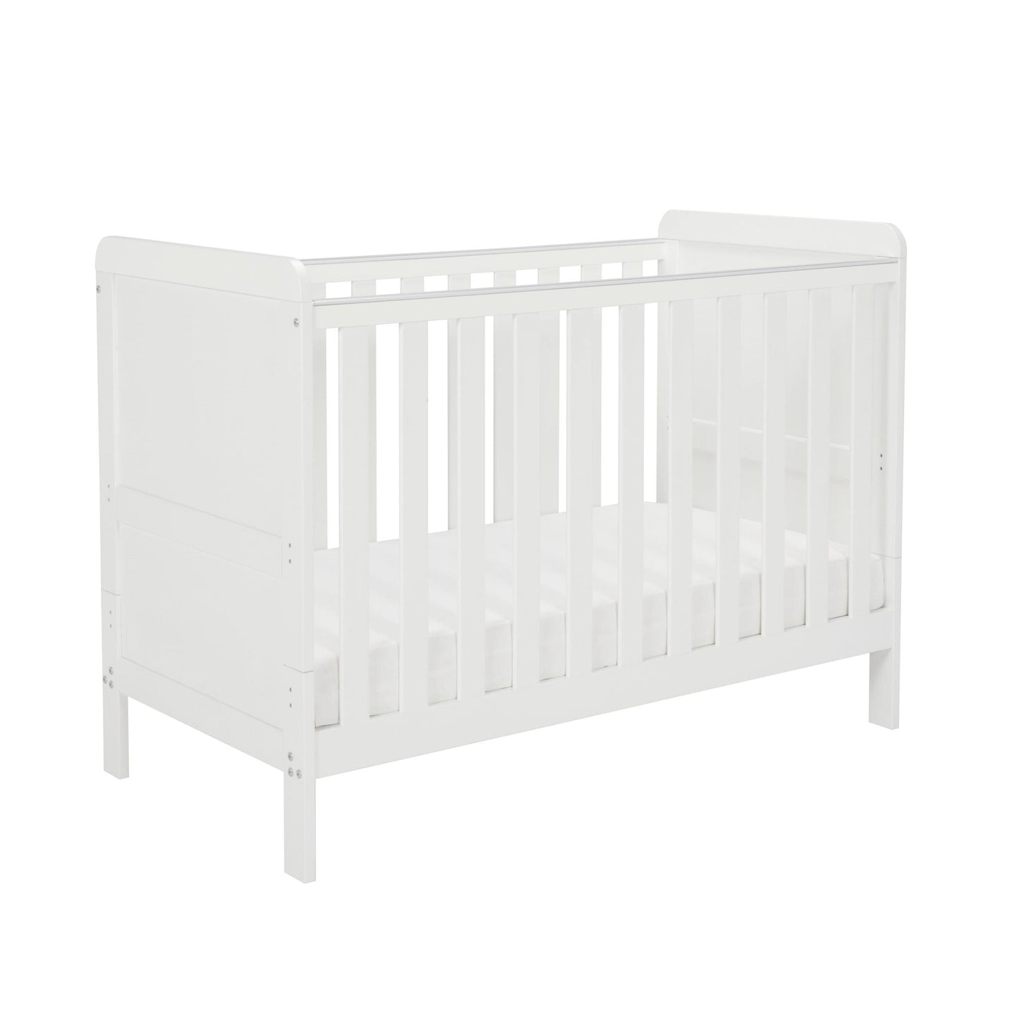 Babymore Caro Urban Mini Cot Bed - White-Dreamy Nursery