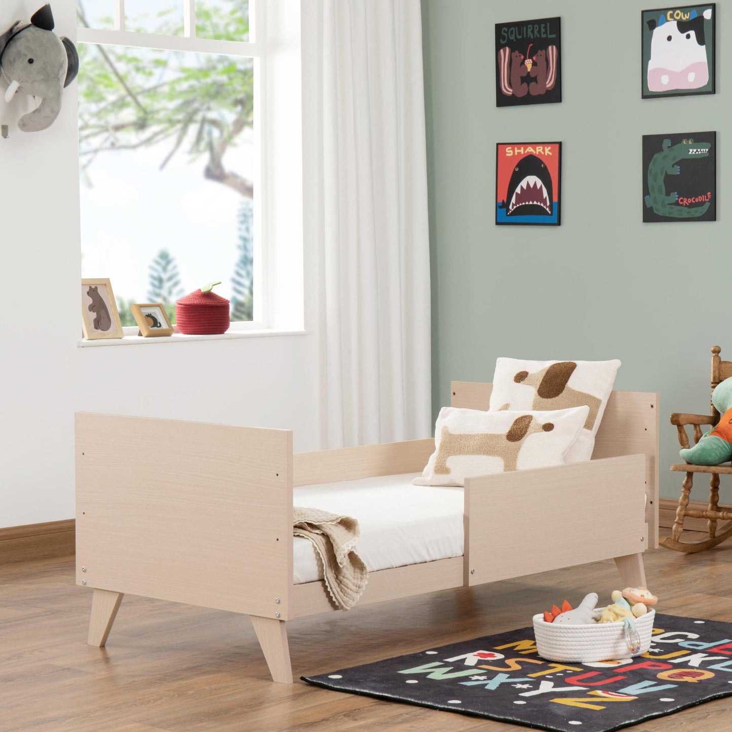 Babymore Dante Cot Bed – Natural-Dreamy Nursery