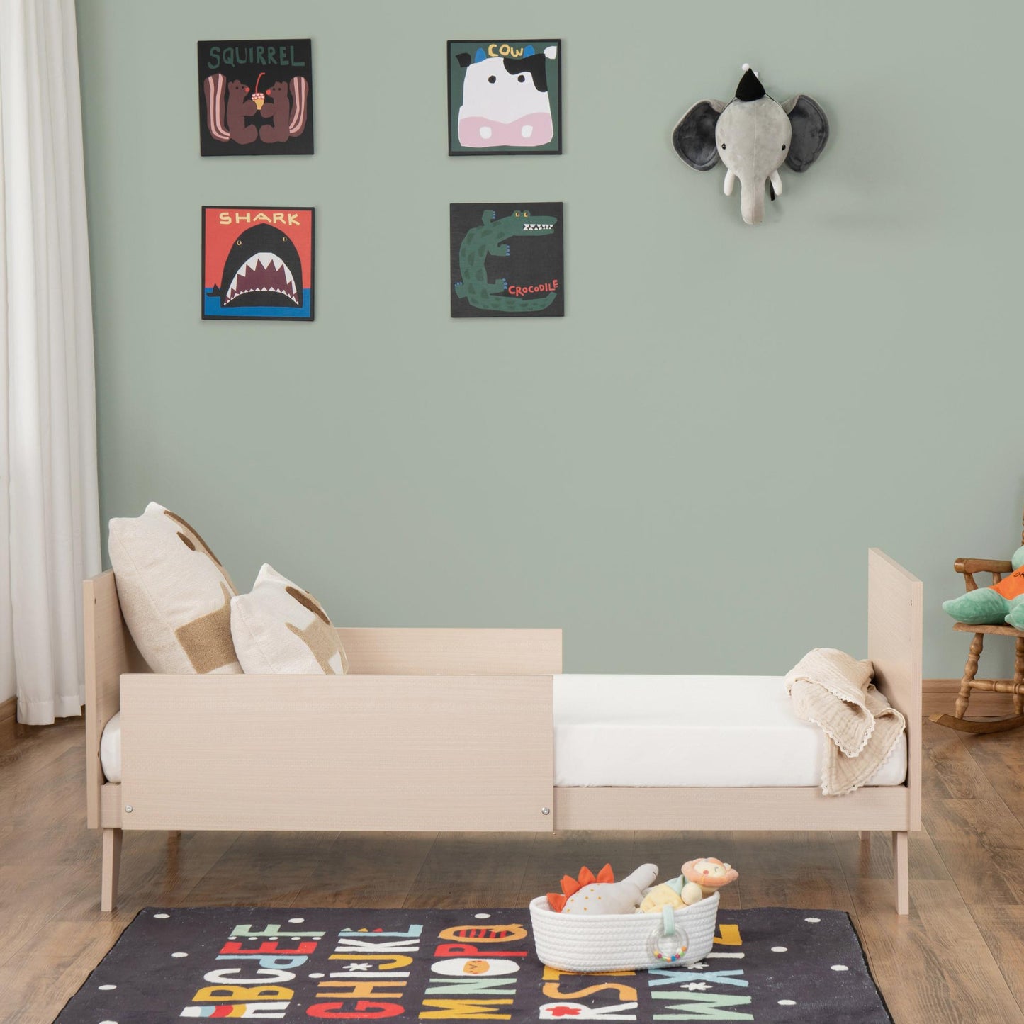Babymore Dante Cot Bed – Natural-Dreamy Nursery